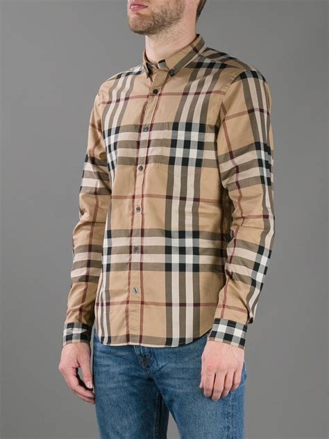 burberry brit check shirt|burberry check shirt men's.